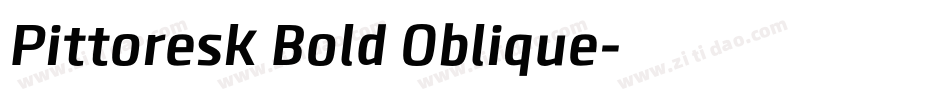 Pittoresk Bold Oblique字体转换